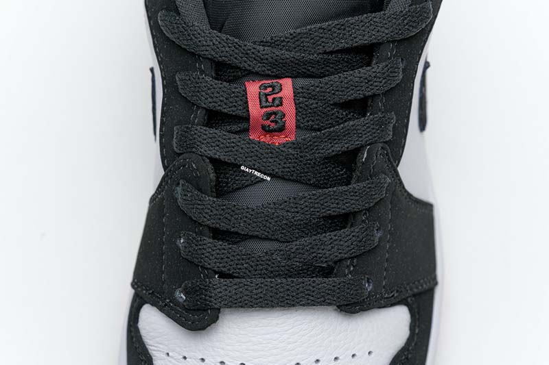 Giày Air Jordan 1 Low Black Toe Trắng Đen Đỏ