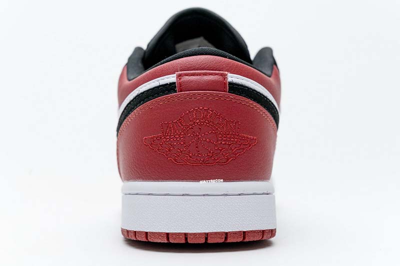 Giày Air Jordan 1 Low Black Toe Trắng Đen Đỏ