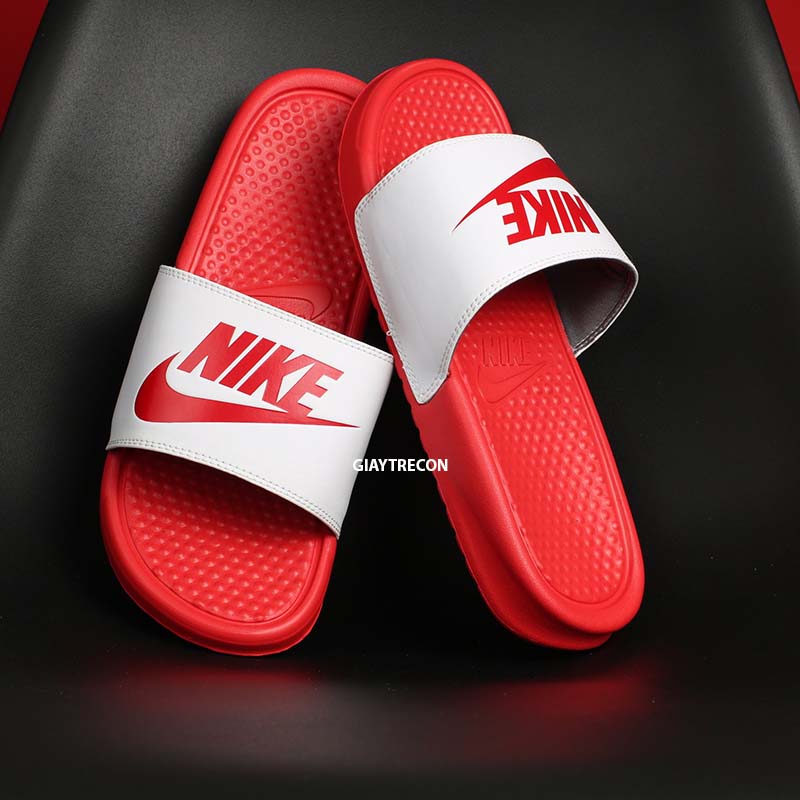 Dép Nike Benassi Đỏ Trắng