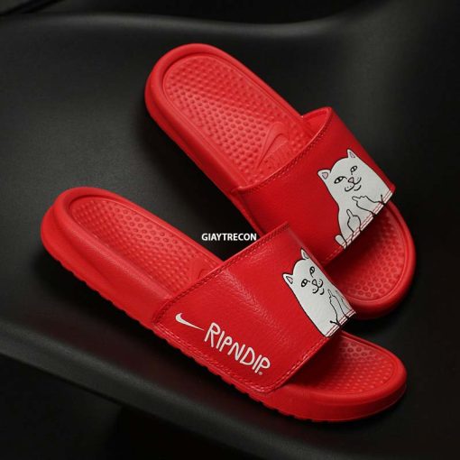 Dép Nike Benassi x Ripndip Đỏ
