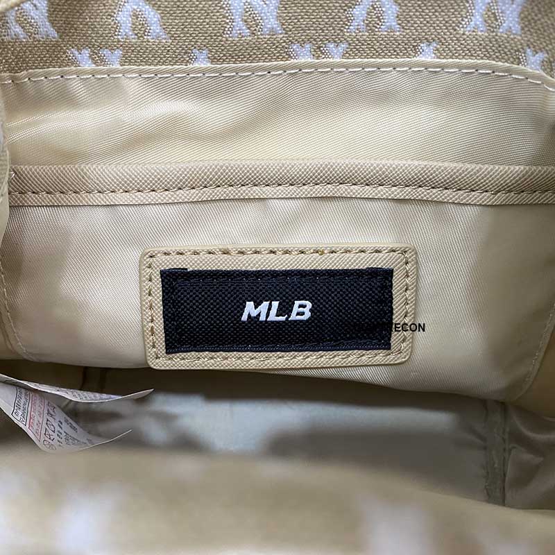 Túi Đeo Chéo MLB NY Monogram Jacquard Bucket Bag Màu Kem