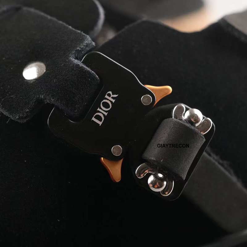 Dép Dior x Birkenstock Tokio Mule Black Đen