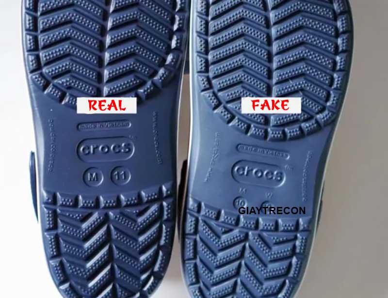 Phân biệt dép Crocs real và fake