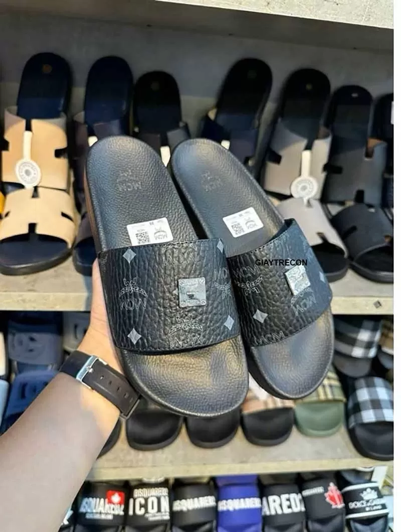 Dép MCM Slide Đen Full