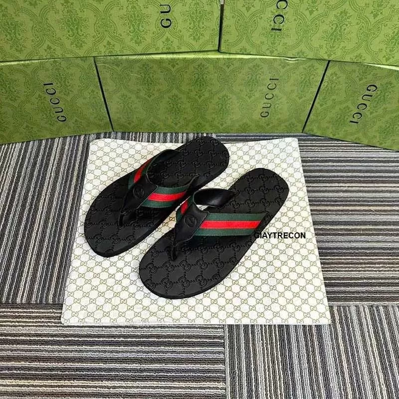 Dép Tông Gucci Màu Đen (Hàng F1)