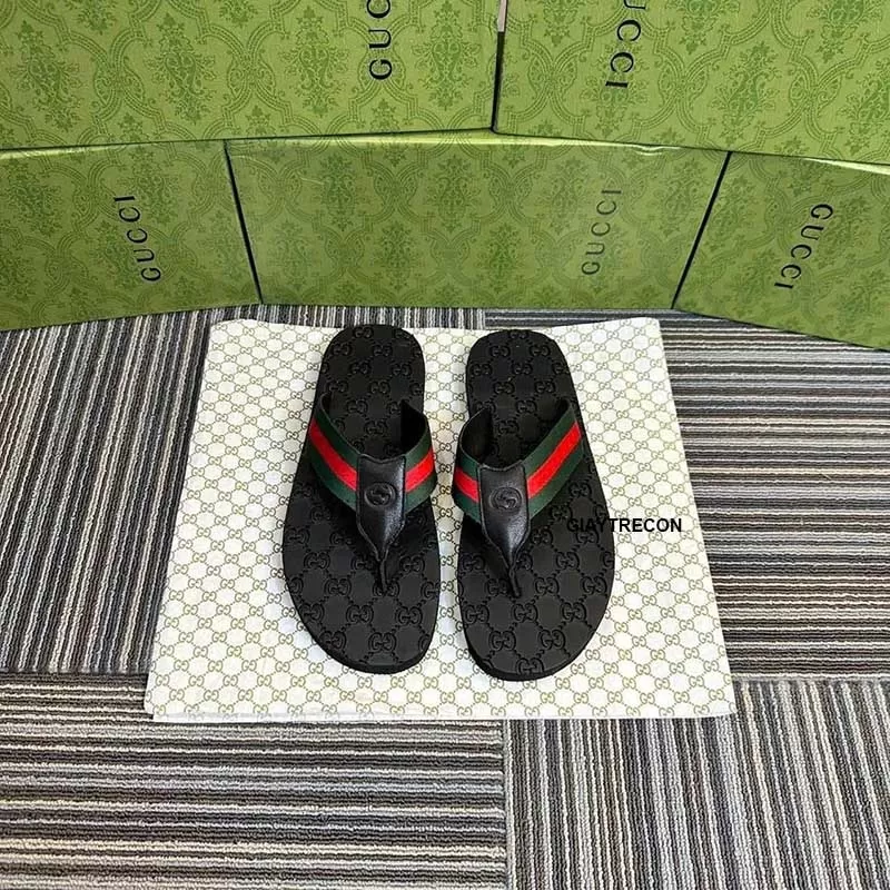 Dép Tông Gucci Màu Đen (Hàng F1)
