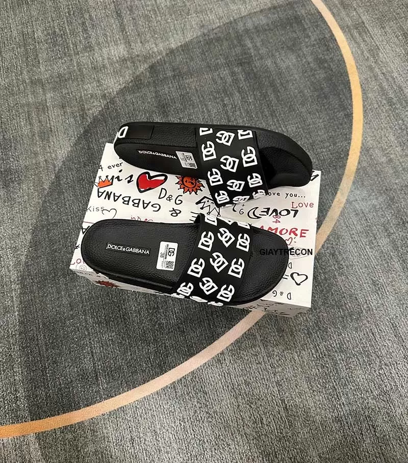 Dép Dolce & Gabbana D&G Multi Logo (Hàng F1)