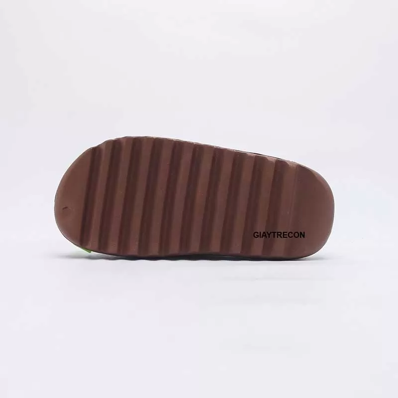 Dép Yeezy Slide Flax Vân Nhám Màu Cà Phê