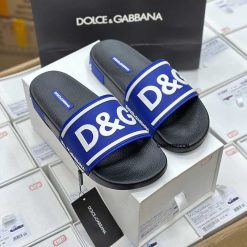 Dép Dolce & Gabbana D&G Logo Xanh Đen