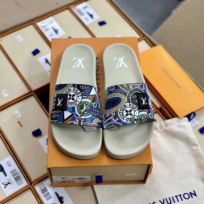Dép LV Pool Pillow Comfort Slide Họa Tiết 1984