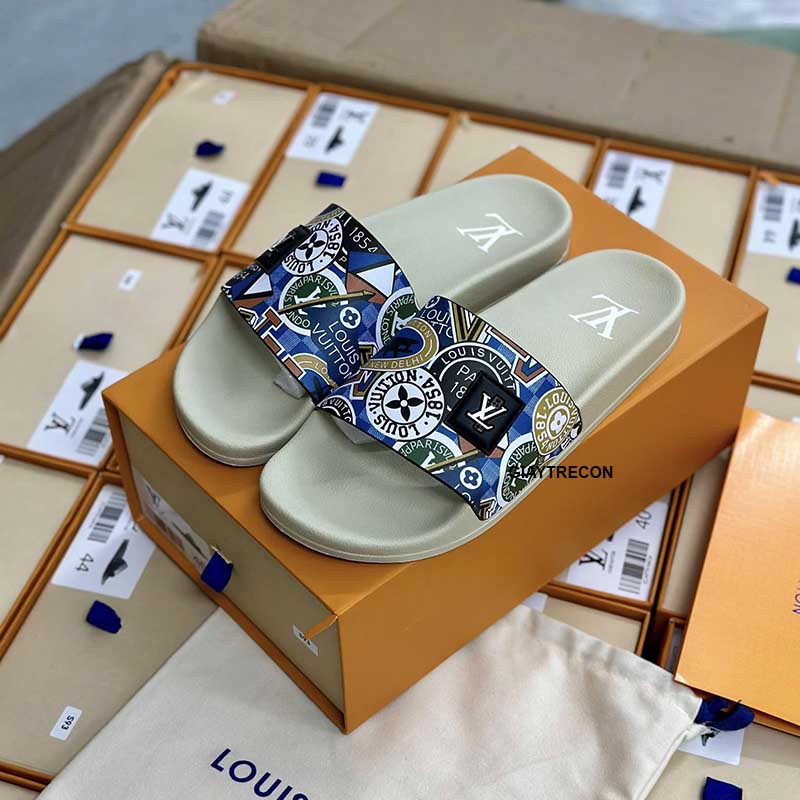Dép LV Pool Pillow Comfort Slide Họa Tiết 1984