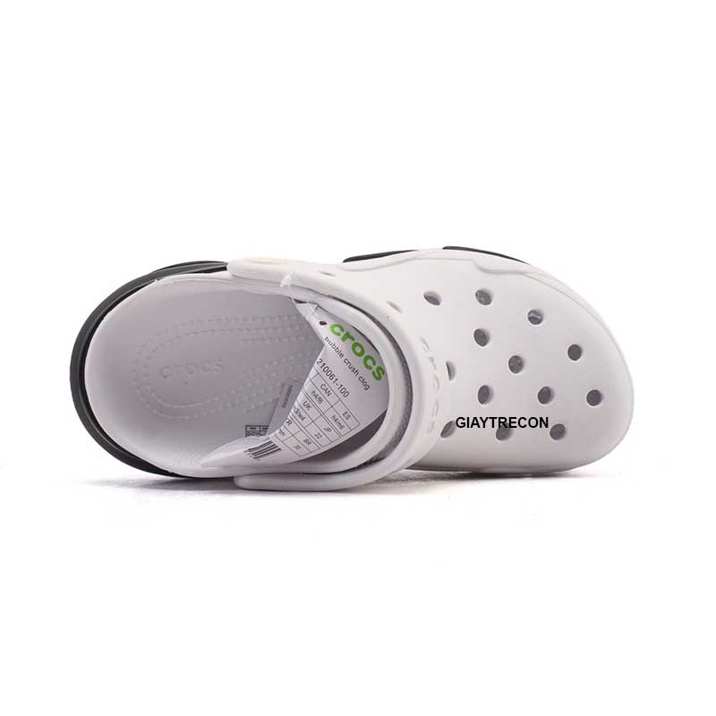 Dép Crocs Bubble Crush Clog Trắng Đen