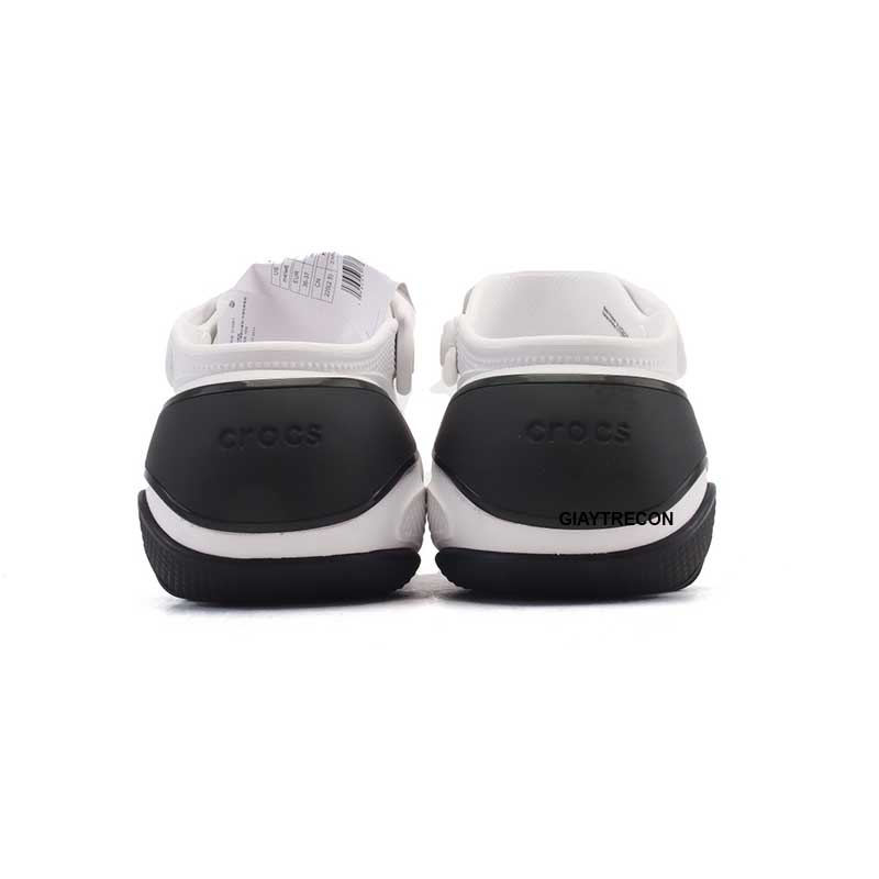 Dép Crocs Bubble Crush Clog Trắng Đen