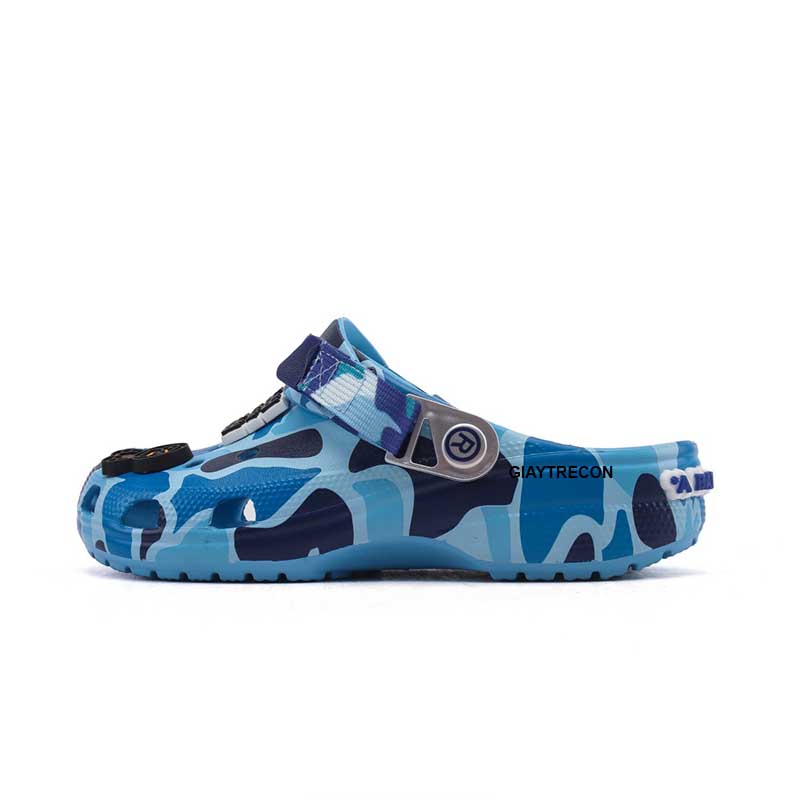 Dép Crocs A Bathing Ape ABC Màu Xanh Dương