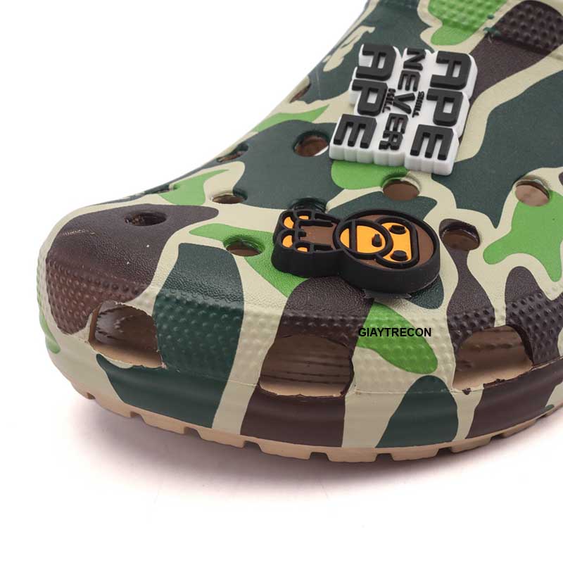 Dép Crocs A Bathing Ape ABC Màu Xanh Lá