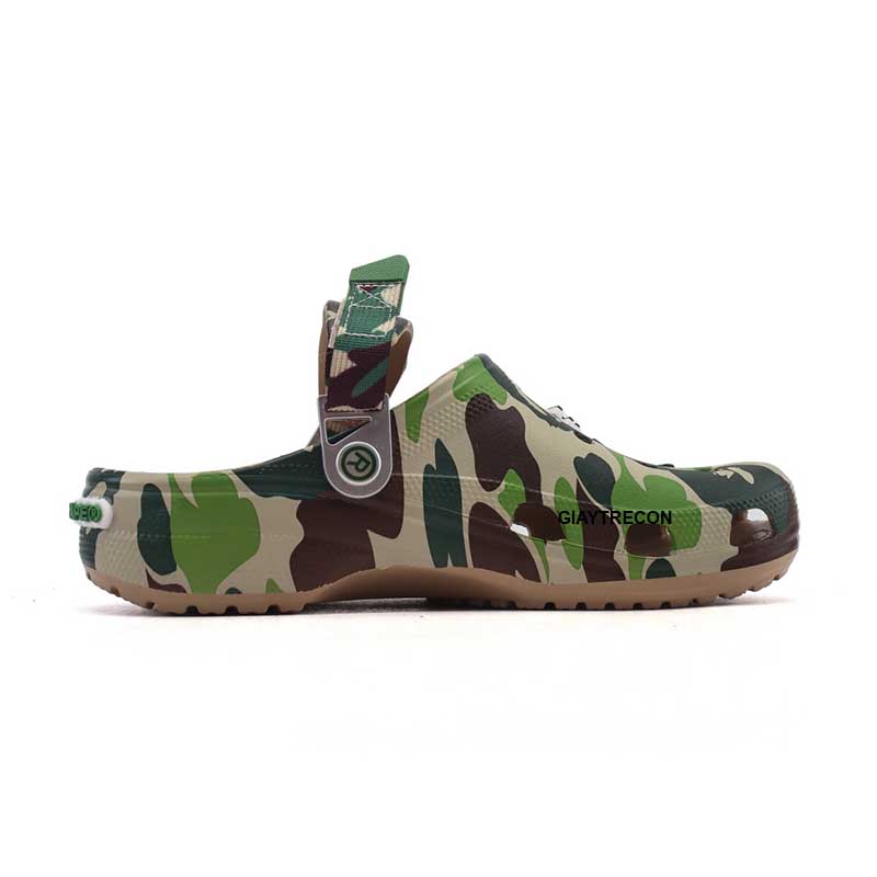 Dép Crocs A Bathing Ape ABC Màu Xanh Lá