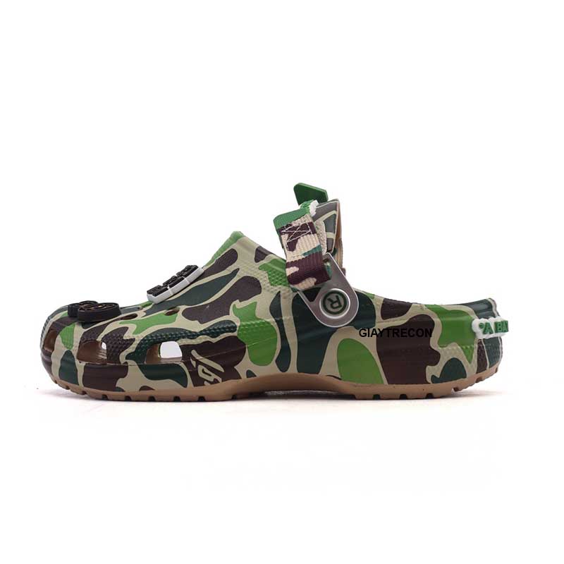 Dép Crocs A Bathing Ape ABC Màu Xanh Lá