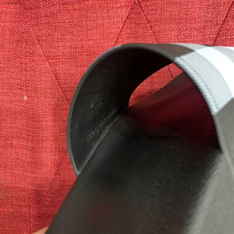 Dép Burberry Check Print Slides Màu Xám